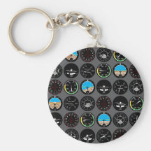 Flight Instruments Key Chain