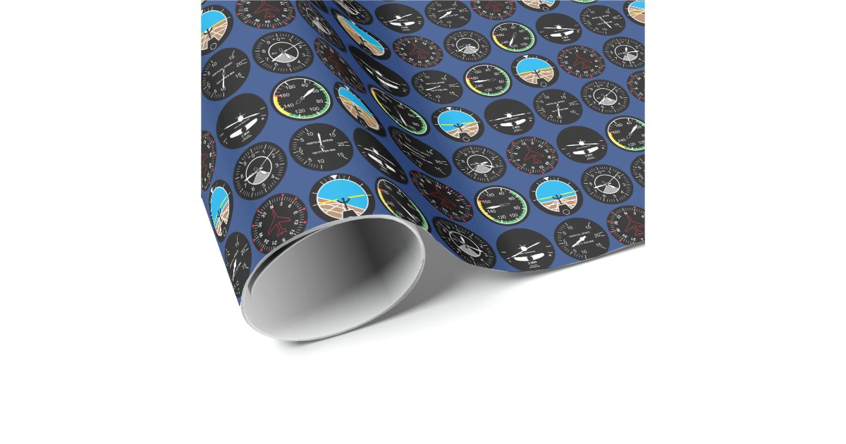 Flight Instruments Wrapping Paper Zazzle