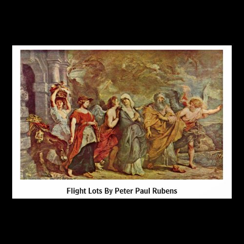 Flight Lots By Peter Paul Rubens Poster