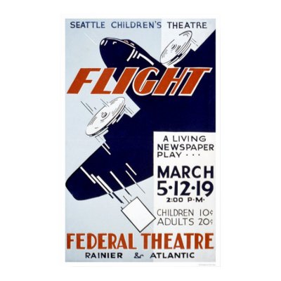 Flight Newspaper Play 1940 WPA Print by lc_wpa