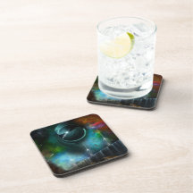 Flight Of The Corbius Fractal Art Coaster Set