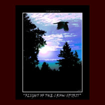 FLIGHT OF THE CROW SPIRIT Fantasy Poster posters