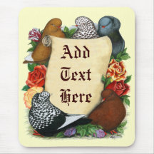 Flight Pigeon Scroll Mousepads