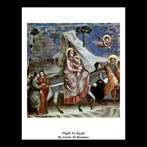 Flight To Egypt By Giotto Di Bondone Print