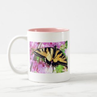 Flights of the Butterfly in PInk mug