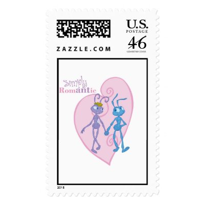 Flik and Princess Atta Holding Hands Disney stamps