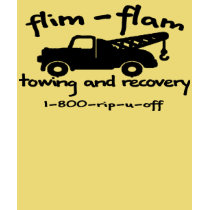 flim flam towing and recovery t-shirts