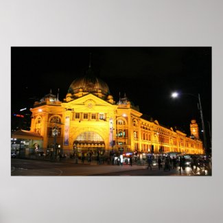 Flinders Station Melbourne Australia - Poster