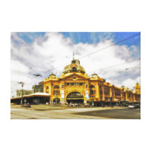 Flinder's Street Station 24" x 16" Canvas Stretched Canvas Prints