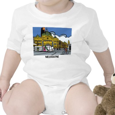 Flinders Street Station Baby Rompers by photojects