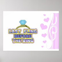 fling before ring bride bachelorette wedding party print