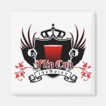 flip cup champion royal crest magnets