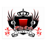 flip cup champion royal crest postcard
