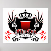 flip cup champion royal crest print