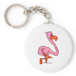 Flip Flamingo Keychain