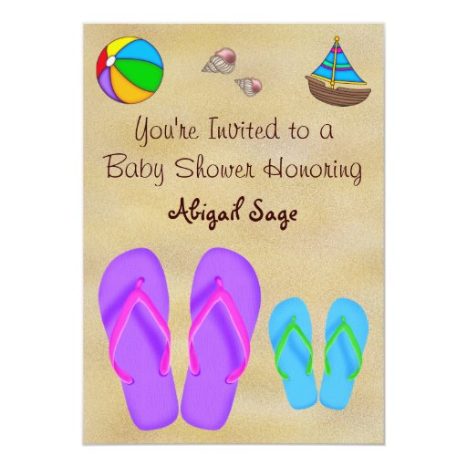 flip flop baby shower invitations for boys zazzle flip flop baby announcement