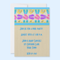 Flip-flop Border Invitation invitations