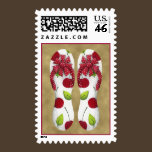 Flip Flop Cherries Postage Stamp stamps