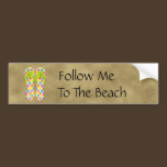 Flip Flop Chevron Bumper Sticker bumper stickers