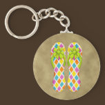 Flip Flop Chevron Keychain keychains