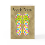 Flip Flop Chevron Party Invitation cards