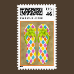 Flip Flop Chevron Postage Stamp stamps