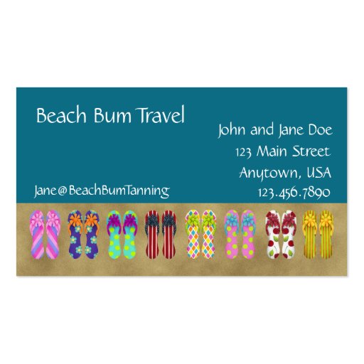 Flip Flop Collections Profile Card Business Cards