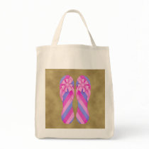 Flip Flop Pink Stripes Bag
