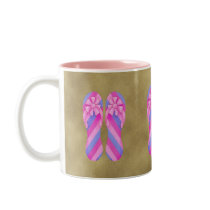 Flip Flop Pink Stripes Mug