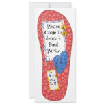 Flip Flop Pool party Birthday Invitation