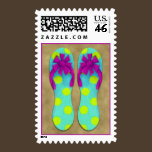 Flip Flop Postage Stamp stamps