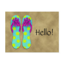 Flip Flop Postcard by 13BlackCatsDesigns Flip Flop Postcard