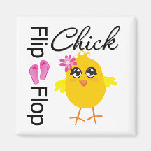 Flip-Flop Sandals Chick Fridge Magnet
