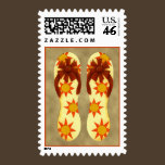 Flip Flop Sunshine Postage Stamp stamps