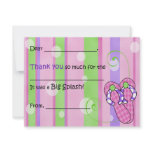 Flip Flop Whimsy Fill-in-the-Blank Thank You Card Custom Announcement