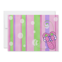 Flip Flop Whimsy Invitations by RetroWhimsyDesigns Flip Flop Whimsy Invitations