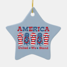 Flip Flops America Ornaments