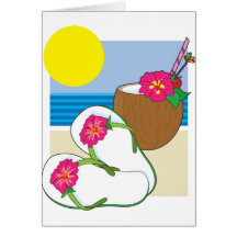 Flip Flops and Drink Card