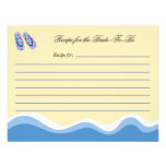 Flip Flops Beach Bridal Recipe Card Personalized Announcement