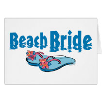 Flip Flops Beach Bride Greeting Cards