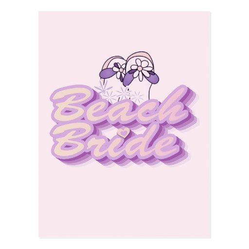 Flip Flops Beach Bride Tshirts and Gifts Postcard