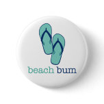 Flip Flops Beach Bum buttons