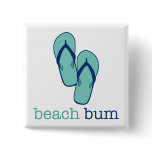 Flip Flops Beach Bum buttons