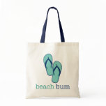Flip Flops Beach Bum Canvas Tote Bag