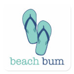 Flip Flops Beach Bum stickers