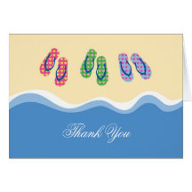 Flip Flops Beach Thank You Card