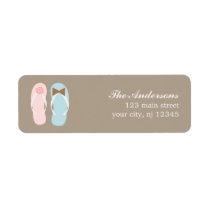Flip Flops Beach Wedding Custom Return Address Labels