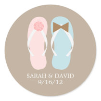 Flip Flops Beach Wedding Sticker