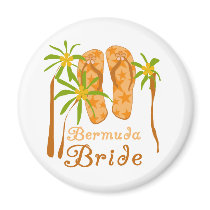 Flip Flops Bermuda Bride magnets