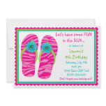Flip Flops Birthday  Invitations